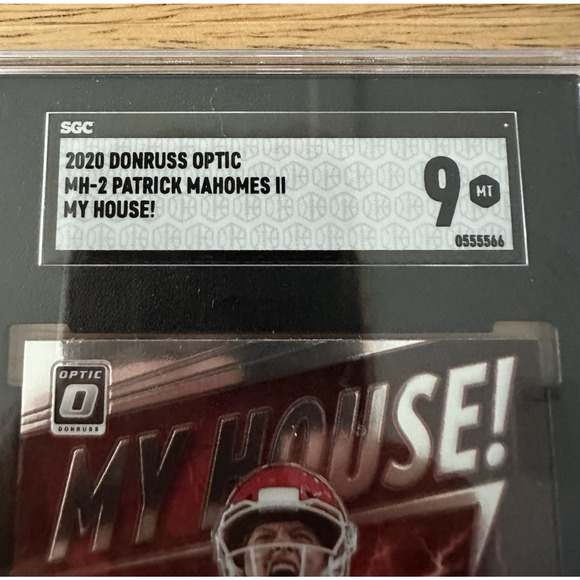 2020 Donruss Optic MH-2 Patrick Mahomes II My House, SGC 9 KC Chiefs Football - Picture 4 of 5